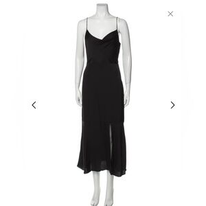 INTERMIX Black Midi Dress